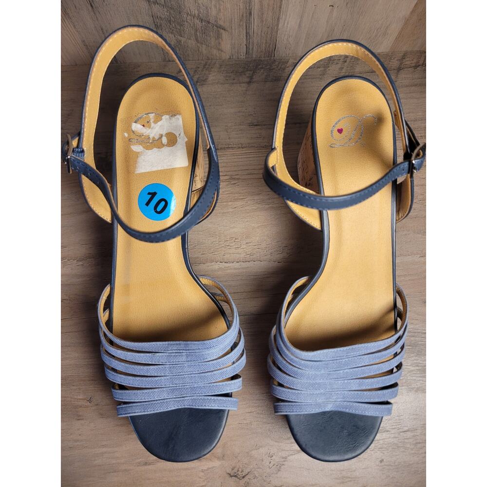 MY DELICIOUS shoes Platform Wedge Sandal size 10 - Picture 3 of 3